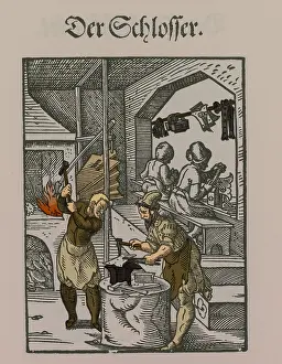 Beschreibung: Locksmith, Medieval Tradesmen