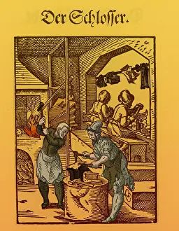 Beschreibung: Locksmith, Medieval Tradesmen