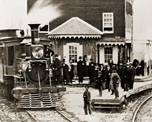 Catchers: Locomotive and crowd at Hanover Junction ?