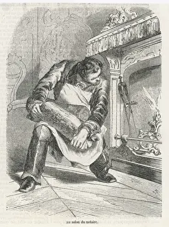 Grate: A LOG ON THE FIRE/1856