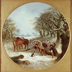 Smythe: Log Gatherers ' winter scene