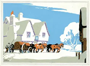 Sherwin: Log wagon with four horses