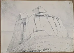 Macculloch: The logging rock at the Lands End Cornwall