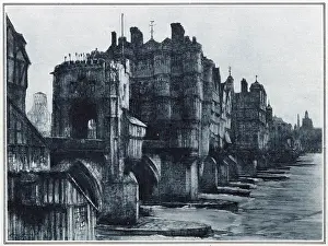 Granary: London Bridge before in 1588