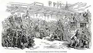 Omnibuses: London Bridge, Great Cab Strike 1853