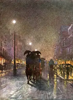 LONDON BUSES AT NIGHT