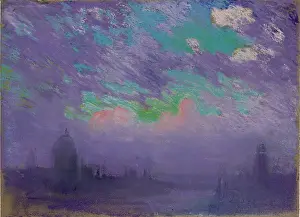 Deeply: London depicted in a deeply colored pastel ?
