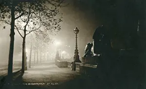 Gaslights: London Embankment at night