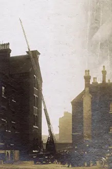 London Fire Brigade: London Fire Brigade operating extended ladder
