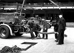 Suction: London firefighters training at Brigade HQ, Lambeth SE1