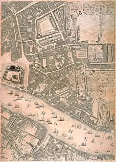 Rocque: London, Including Tower 1746
