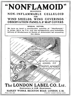 Celluloid: London Label NONFLAMOID Celluloid Transparencies