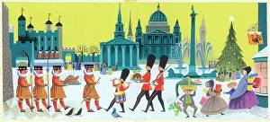 London landmarks with Beefeaters & Guards