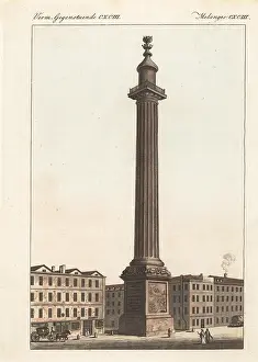 Engraved Plates: The London Monument, 1800s