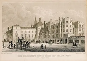 Transporte: London. Parliament. Engraving