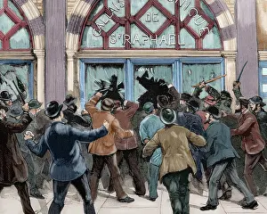 Unemployed: London. Picadilly. Socialist agitation. February 8, 1886. En