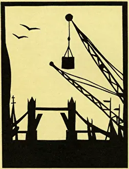 Docklands: London Pool in silhouette
