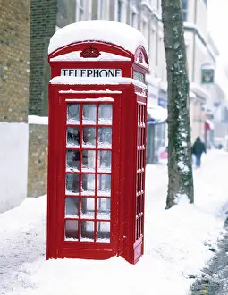 Kiosk: London Telephone Box in Snow