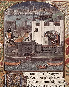 Transportations: London and the Thames (15th c.). Gothic art