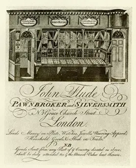 Value: London Trade Card - John Flude, Pawnbroker and Silversmith