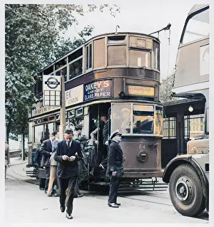 Fromcolourisedpic: LONDON TRAM 1952