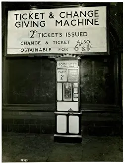 Pence: London Underground ticket and change giving machine