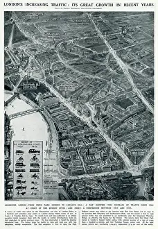 Congested: London's increased traffic in 1936
