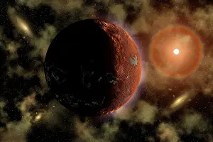 Orbit: A lone planet travelling orbiting through the galaxy