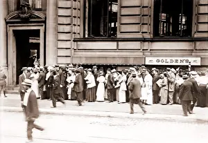 Depressions: A long line of men and women line up in ?