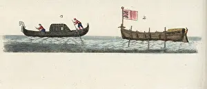 Bertuch: Longboat and gondola
