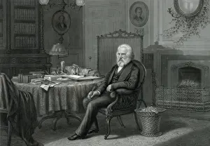 Longfellow: Longfellow in his study