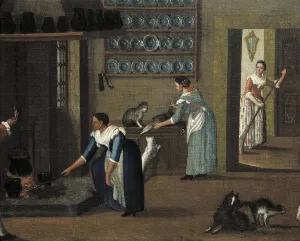 Longhi: LONGHI, Pietro (School). The Kitchen of the Villa