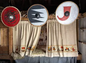 Viking: Longhouse, Bork Vikingehavn, Bork Harbour, Jutland, Denmark