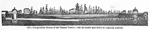 Longitudinal: Longitudinal Section of Thames Tunnel, London