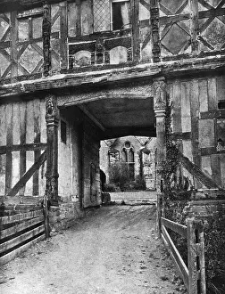 Stokesay: Looking through an archway at Stokesay Castle