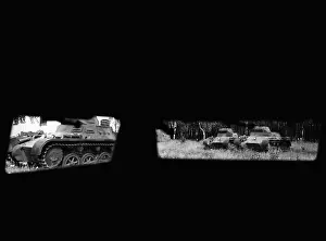 Coating: Looking through the eye slit of a Panzer I, 1935