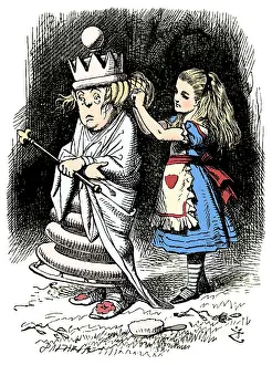 Tenniel: Through the Looking-Glass, Alice and White Queen Addressed