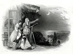 Astronomers: Looking at the moon -- Evening Hours