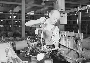 Routine: Loom worker at the William Skinner and Sons Silk Mill, 1936
