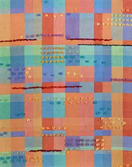 Multicoloured: Loops ? multicoloured woven textile