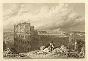 Westall: Lord Byron in front of the Coliseum