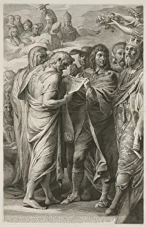 Establishing: Lord Calvert showing Lycurgus the document establishing rel