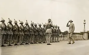 Inspecting: Lord Irwin inspecting troops