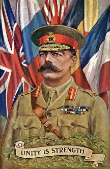 Jingoism: Lord Kitchener with Allied flags, Unity is Strength