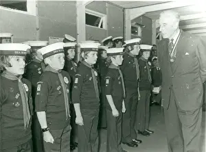 Mountbatten: Lord Mountbatten inspecting Sea Scouts