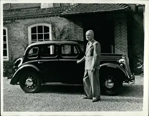 Nuffield: Lord Nuffield with 1939 Wolseley Eight car