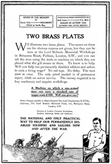 Maimed: Lord Roberts Memorial Workshops, WW1