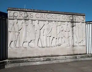 X000d: Lords Cricket Ground, Relief Sculpture, St John's Wood