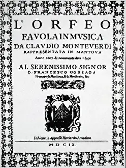 1643: L'Orfeo, was a 1607 opera by Claudio Monteverdi
