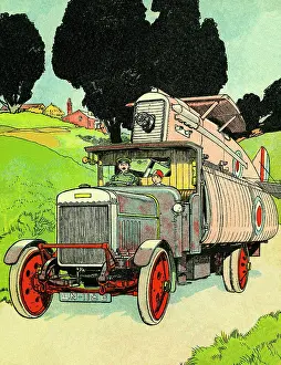 Strangs: Lorry carrying a monoplane